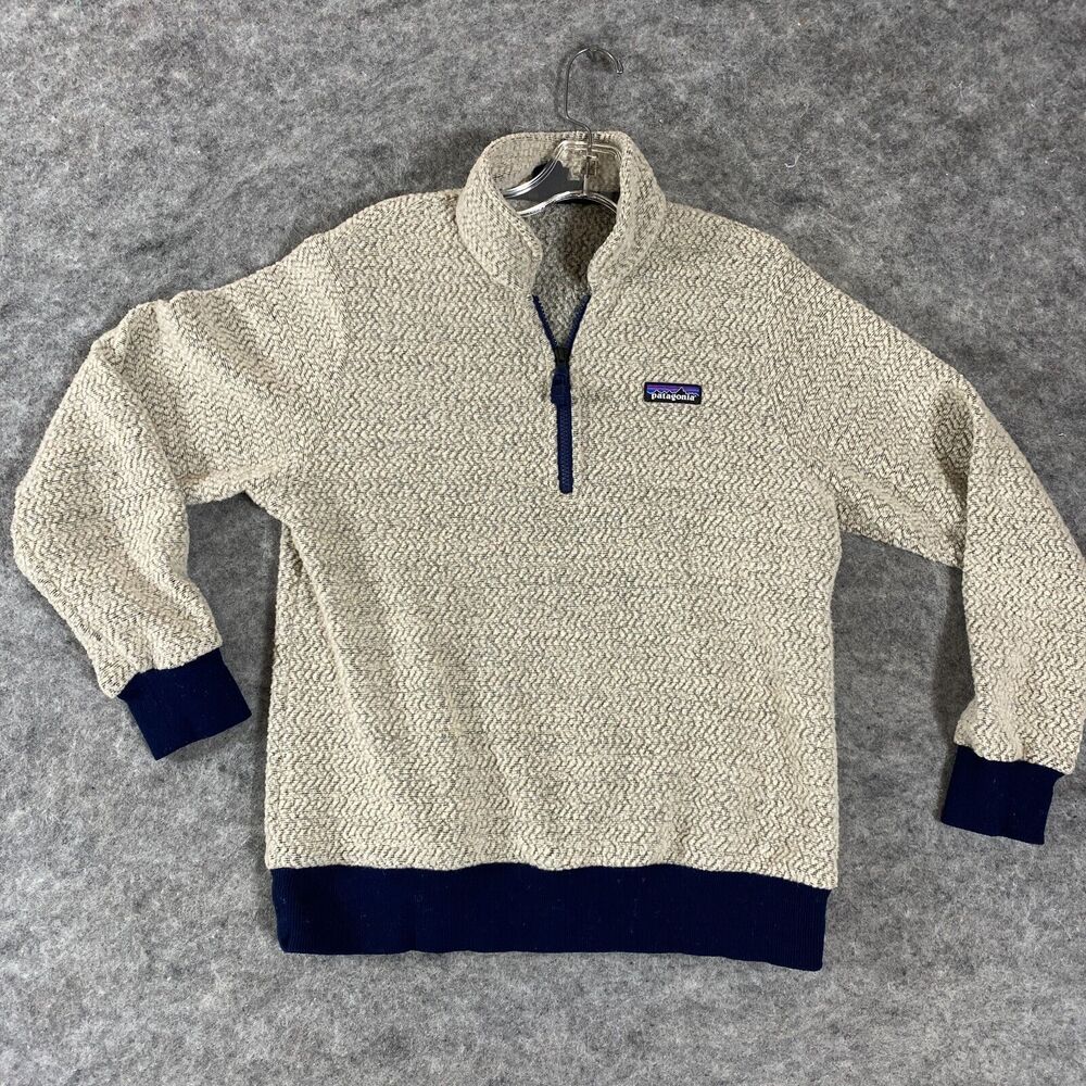 Patagonia Woolyester Fleece Pullover Womens M Beige Normcore Natural Gorpcore